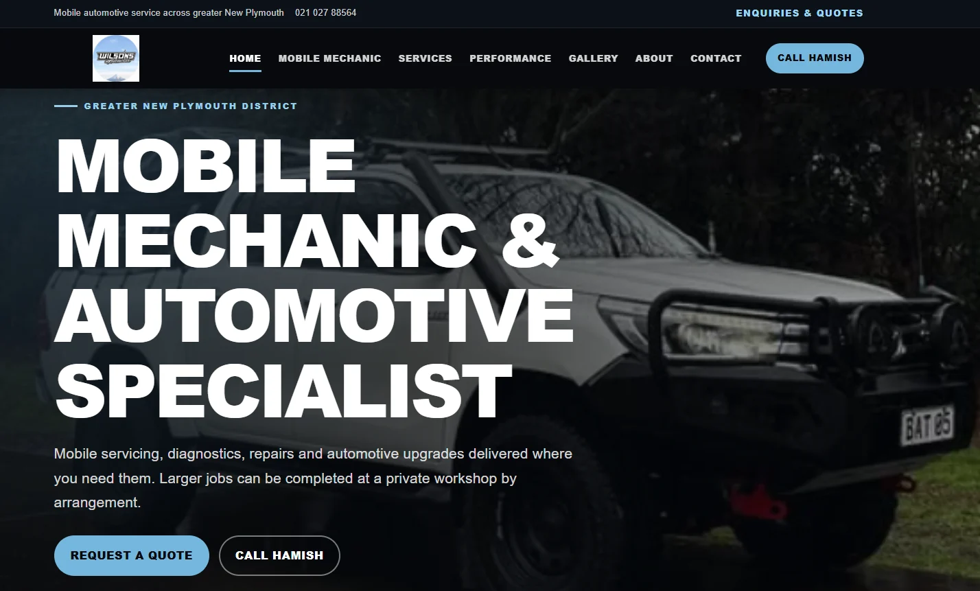 Wilsons Auto project preview